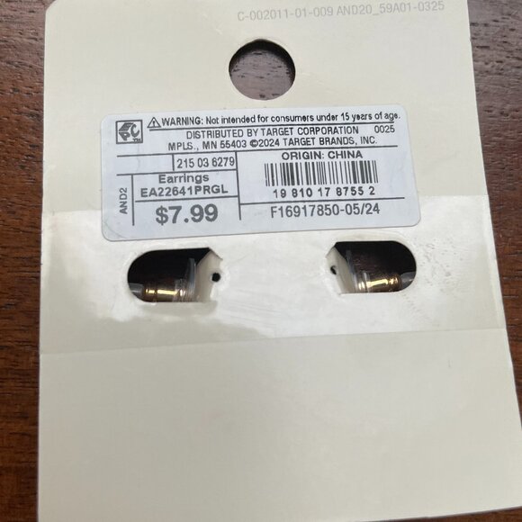 3 pairs for $12.  A New Day Faux Pearl and Gold Tone Drop Earrings. - Picture 2 of 2